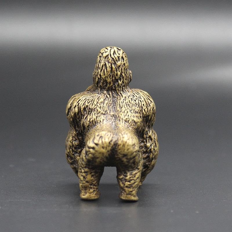 Amazon.co.jp: 銅ミニゴリラ彫像金剛動物彫刻真鍮ヴィンテージ風水